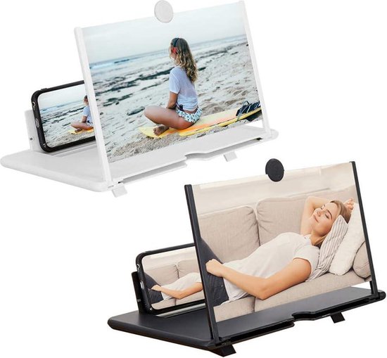 Loupe D'écran 14 Pouces Pour Smartphone | Agrandisseur Pliable Portable, Effet 3D | Pour Regarder Films, Vidéos Plus Confortablement