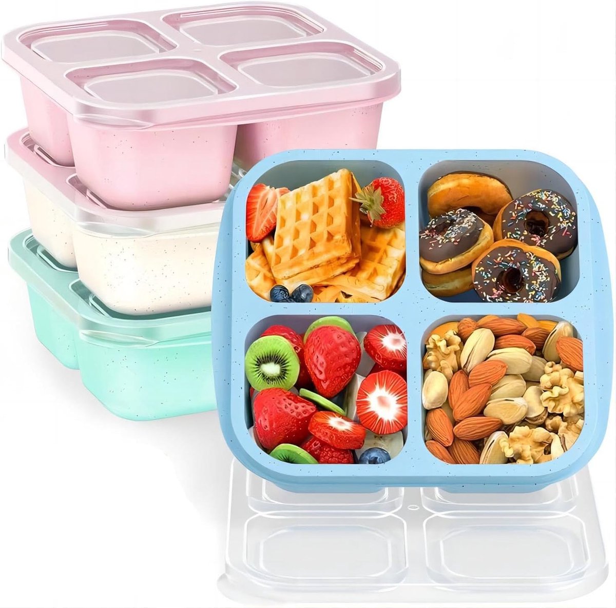 Stijlvolle Bento Lunch Box met Compartimenten voor Volwassenen