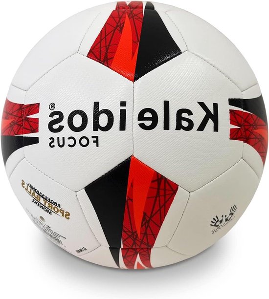Pallone Da Calcio Mondo Sport FOCUS KALEIDOS 5 – Misura 5, Colori Bianco/blu/verde