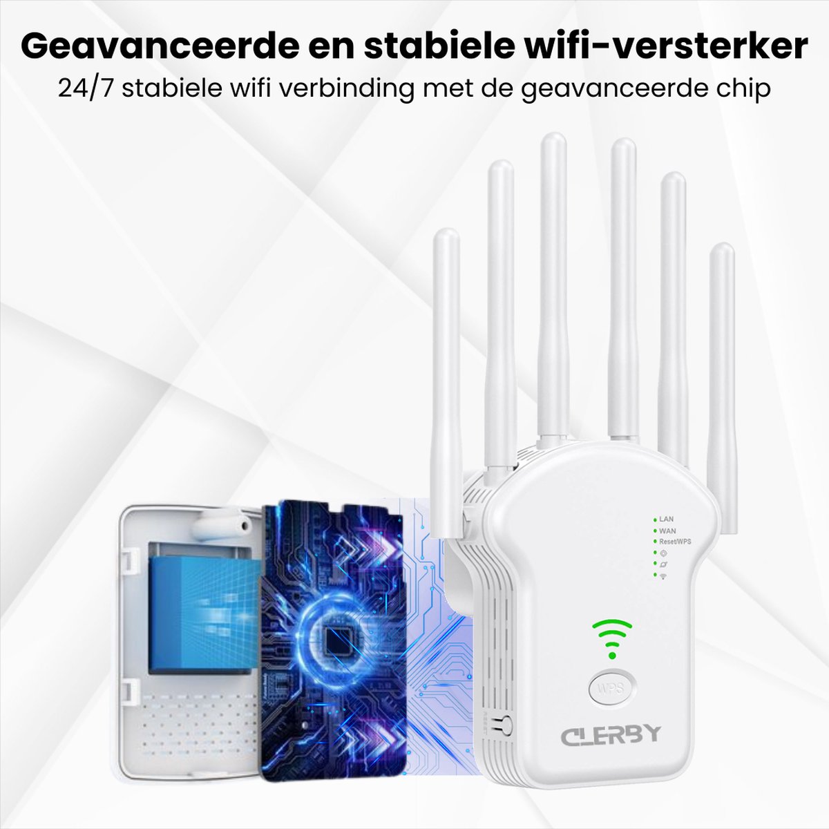 Afbeelding 2 van Ultra WiFi Versterker - 1200 Mbps - WiFi Repeater - WiFi Extender - Super WiFi Booster - WiFi Versterker Stopcontact - Extra Groot Bereik - 2.4 GHz + 5GHz Dual Band - 2024 Model