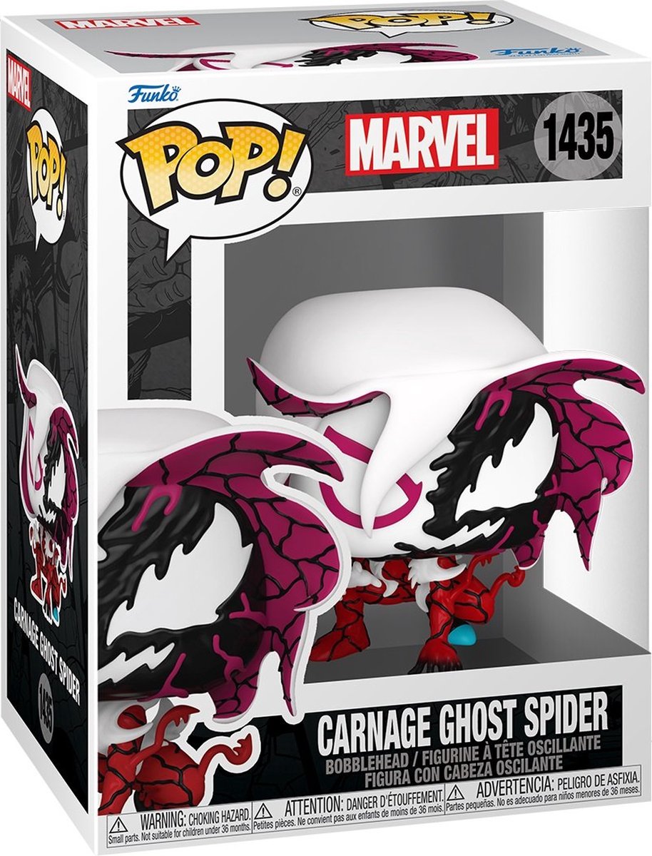 Funko Marvel POP! Vinyl Figure Carnageized - Ghost Spider 9 cm speelfiguur thumbnail 3