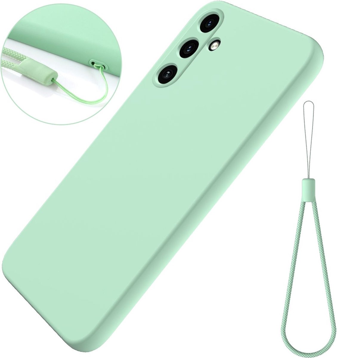Mobigear Hoesje geschikt voor Samsung Galaxy M55 Siliconen Telefoonhoesje | Mobigear Colors Backcover | Galaxy M55 Case | Back Cover - Groen