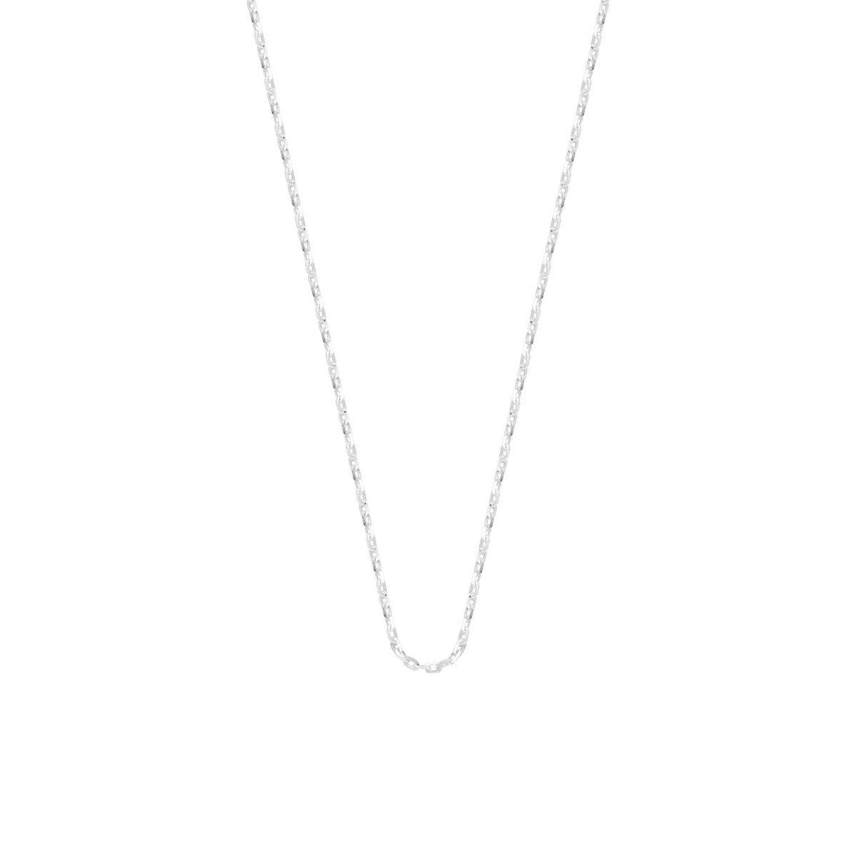 Lucardi Dames Ketting - Echt Zilver - Ketting - Cadeau - 60 cm - Zilverkleurig