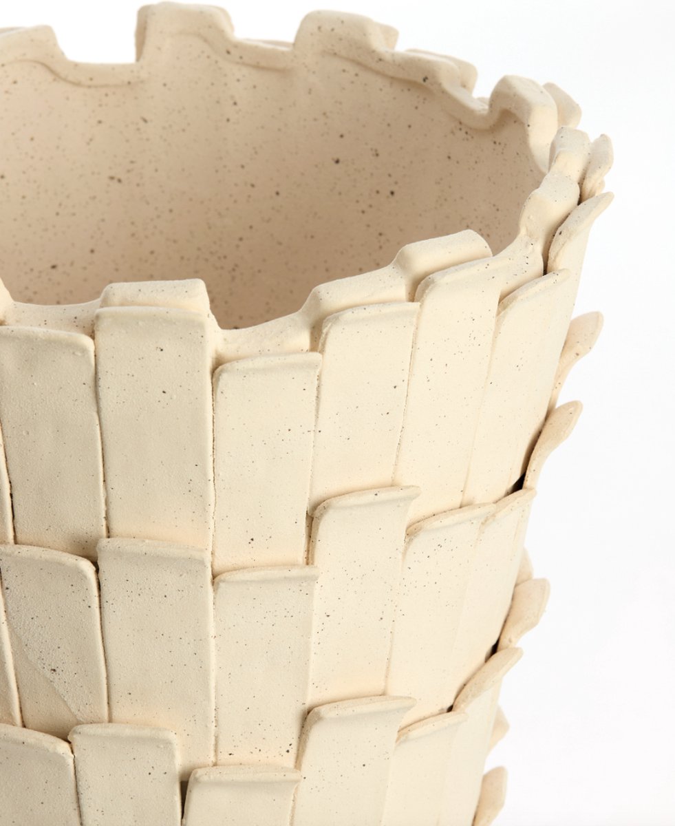 Vaas BANYA - 27.5x27x35cm - Wit