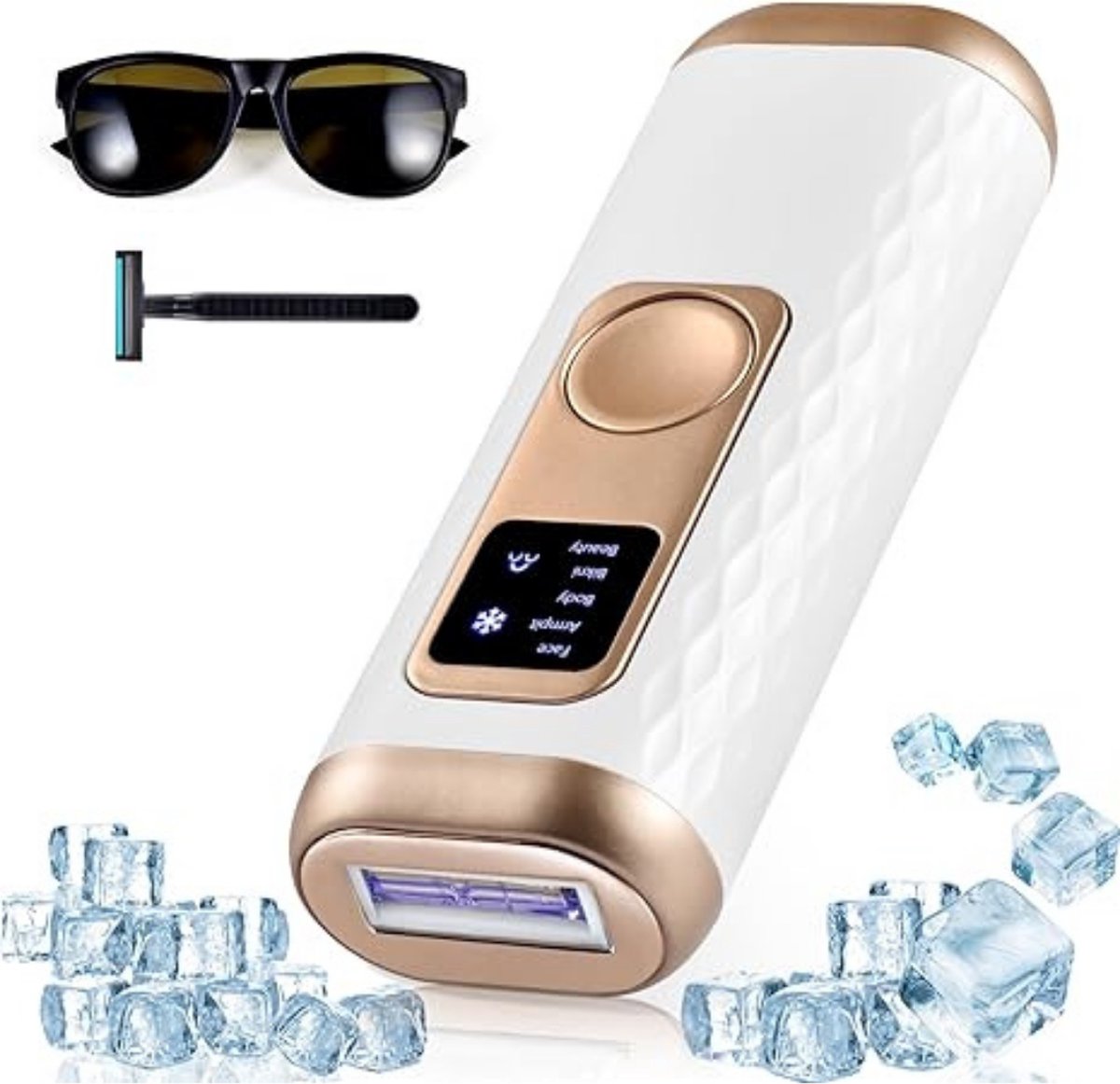 IPL Laser Ontharingsapparaat - Laser Ontharing Met IJskoeling - Ontharing Laser - Ontharingsapparaat Laser - Ontharingsapparaten Laser - Ontharingsapparaat Voor Vrouwen En Mannen - Voor Gezicht En Lichaam - 3 in 1 Functies