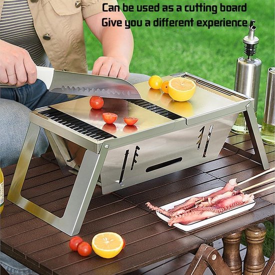 BBQ-grill Draagbare roestvrijstalen opvouwbare veelzijdige buitenkookset voor barbecues Kamperen Reizen kopen vanaf een prijs van 20