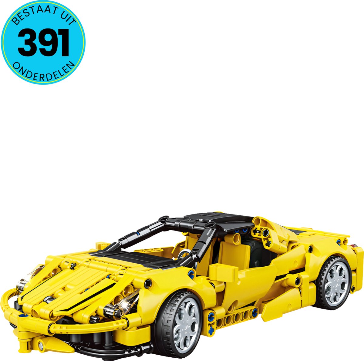 Raceauto Speelgoed Set Geschikt Voor LEGO Terugtrek Motor Vanaf 6 Jaar 391 Bouwstenen Bouwset STEM Speelgoed Bouwsets Bouwspeelgoed Inclusief Handleiding