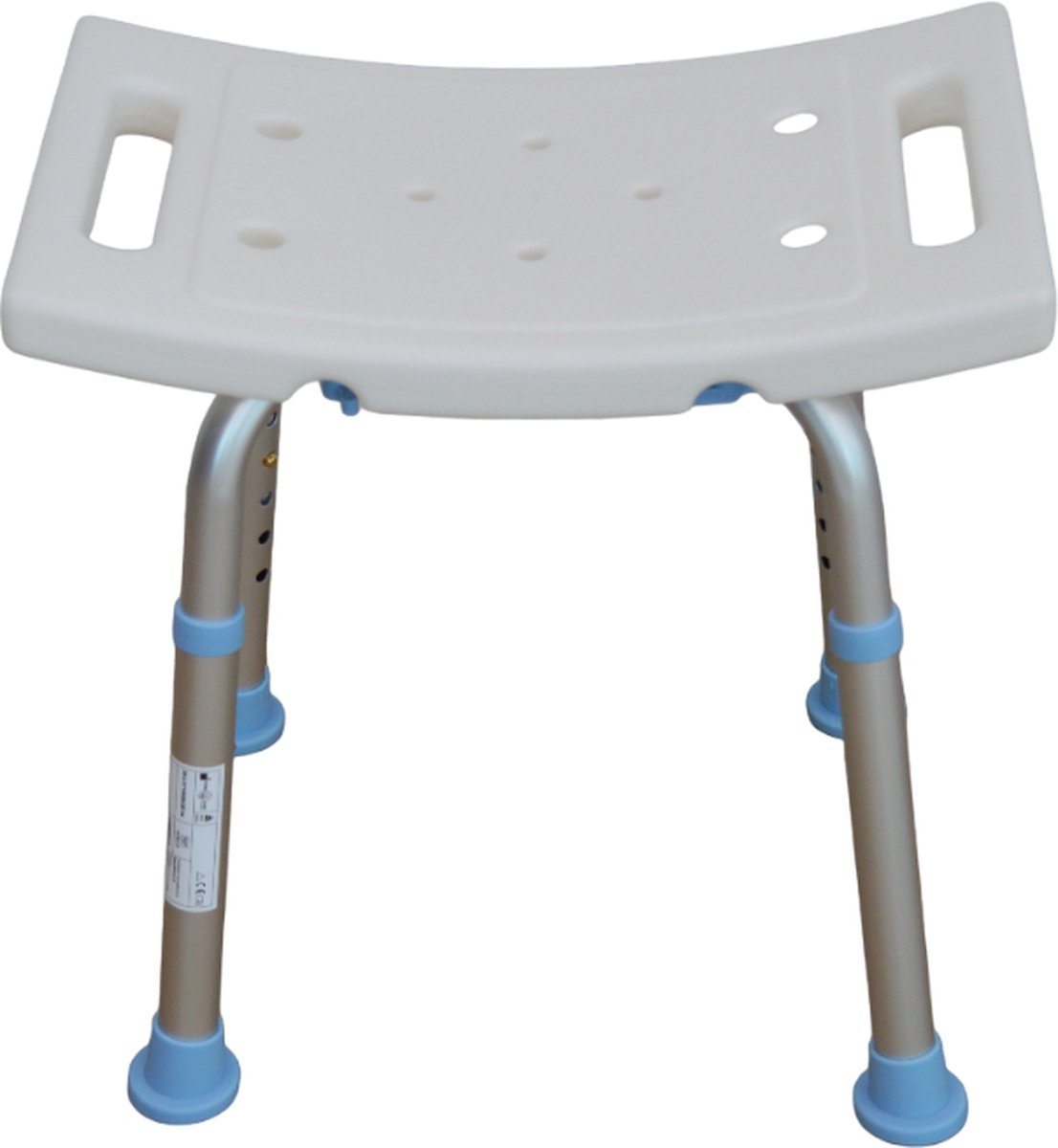 Homecare Innovation® Douchekruk met Handgrepen - Lichtgewicht en In Hoogte Verstelbaar - Wit