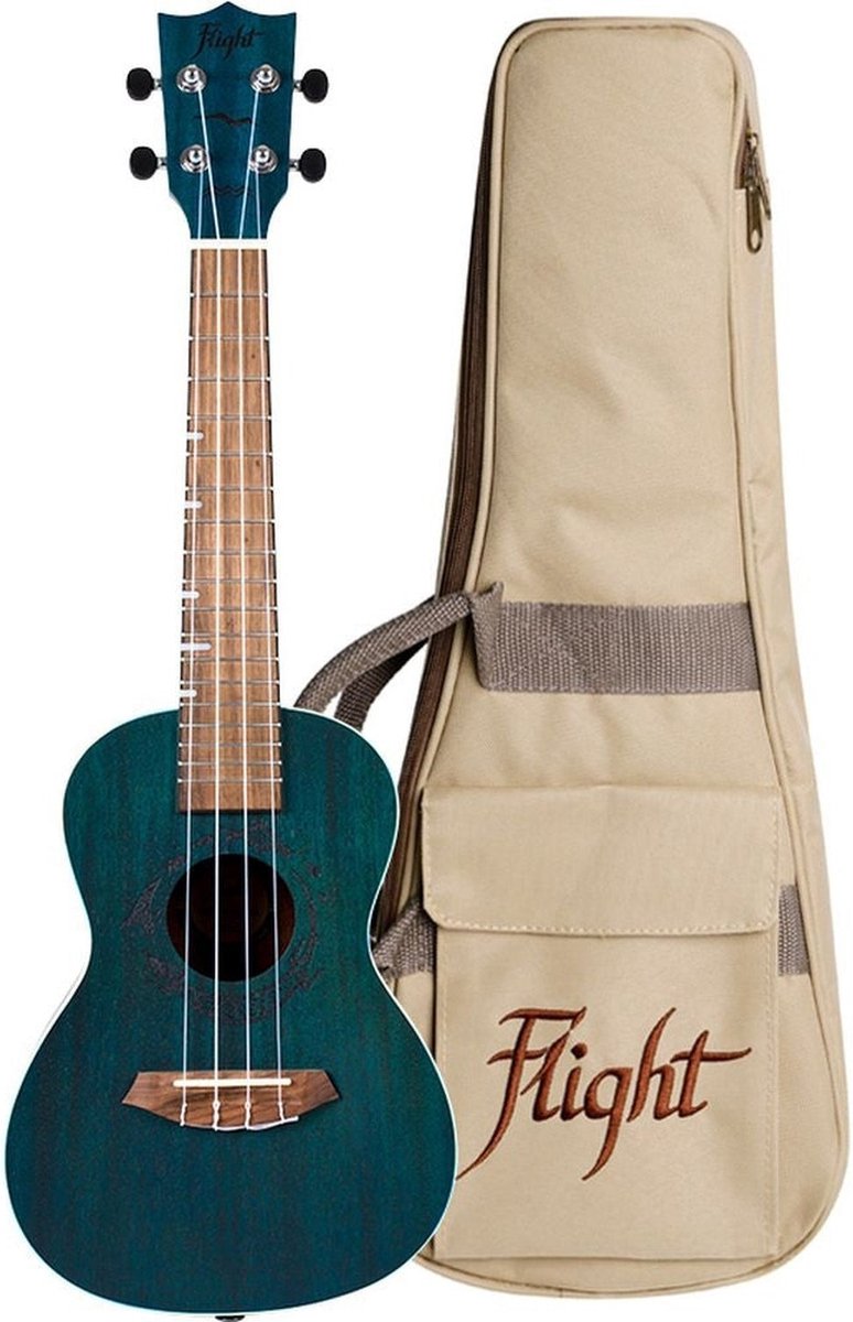 Flight Gemstone Series DUC380 Topaz concert ukelele met gigbag