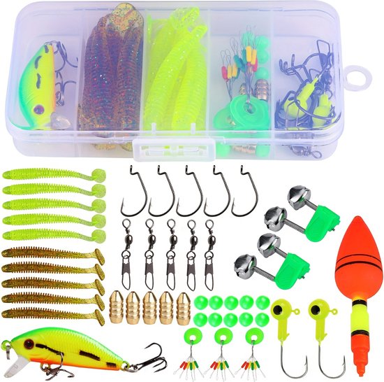 Nivard Fishing Gear - Mallette de pêche - Tacklebox - Leurres - Accessoires de vêtements pour bébé poissons - La pêche - Équipement - Poissons carnassiers - Carpe - Brochet - Canne à pêche - Oranje