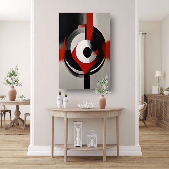 Tableaux d'art abstrait - Tableaux minimalistes sur verre - Peinture sur Glas Salon - Décoration murale campagne - Acrylique - Accessoires de bureau verre acrylique 80x120 cm