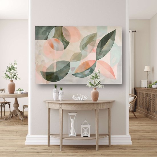 Abstracte kunst glas schilderijen - Minimalistisch glasschilderij - Schilderij Woonkamer - Klassiek schilderijen - Schilderijen plexiglas - Kunst aan de muur acrylglas 105x70 cm