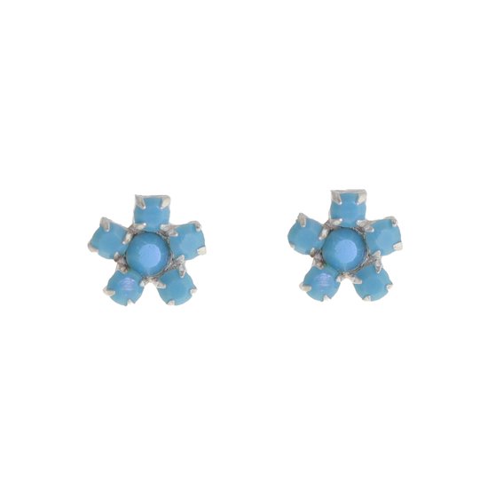 Behave - Boucles d'oreilles - Bloem - Argent Sterling 925 - Pierres de cristal turquoise