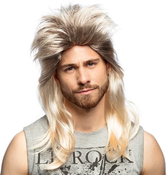 Boland - Pruik Ryan Blond - Laagjes - Lang - Mannen - Rocker - Rock & Roll- 80's & 90's - Punk - Aso