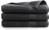 Bol.com DoubleDry Hotel Badhanddoeken 70 x 140 cm – Set van 3 – 100% Katoen 500 g/m2 – Zacht & Absorberend - Antraciet aanbieding