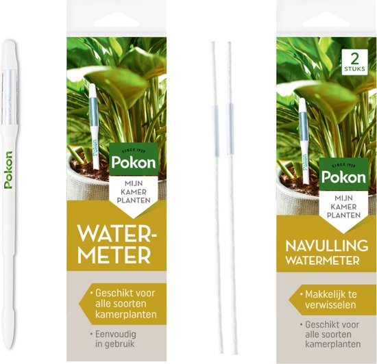 Foto: Pokon vochtmeter voor kamerplanten incl 2 navullingen watermeter geeft aan wanneer jouw planten water nodig hebben