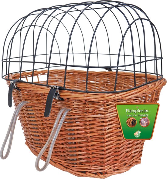 Fietsmand riet voorop+metalen rek - Default Title