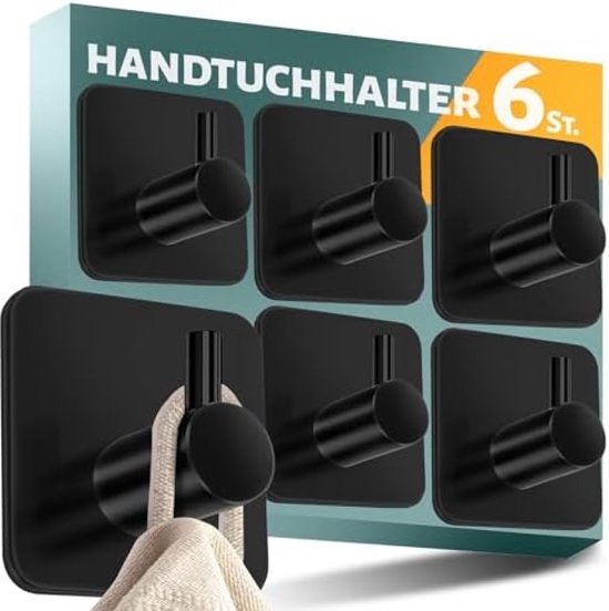 Handdoekhouder voor badkamer, 30 cm, 90 graden inklapbaar, handdoekhouder, zonder boren, roestvrij staal, zelfklevend, voor badkamer, keuken, matzwart Handdoekhouder voor badkamer, 30 cm, 90 graden inklapbaar, handdoekhouder, zonder boren, roestvrij staal, zelfklevend, voor badkamer, keuken, matzwart