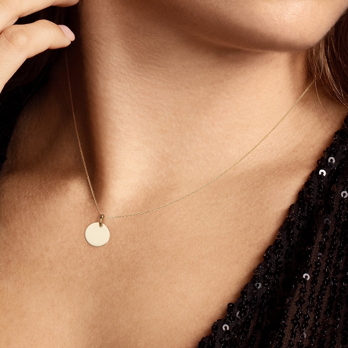 Glow 242.0040.12 Dames Hanger - Sieraad - 14 Karaat Goud - 12 mm breed - 16 mm lang