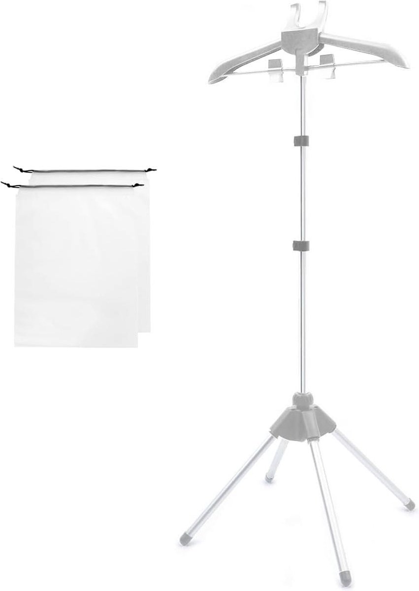 Support Vapeur Portatif Pour Vêtements - Hauteur Réglable Jusqu'à 155 Cm, Rotation 360°, En Aluminium - 5