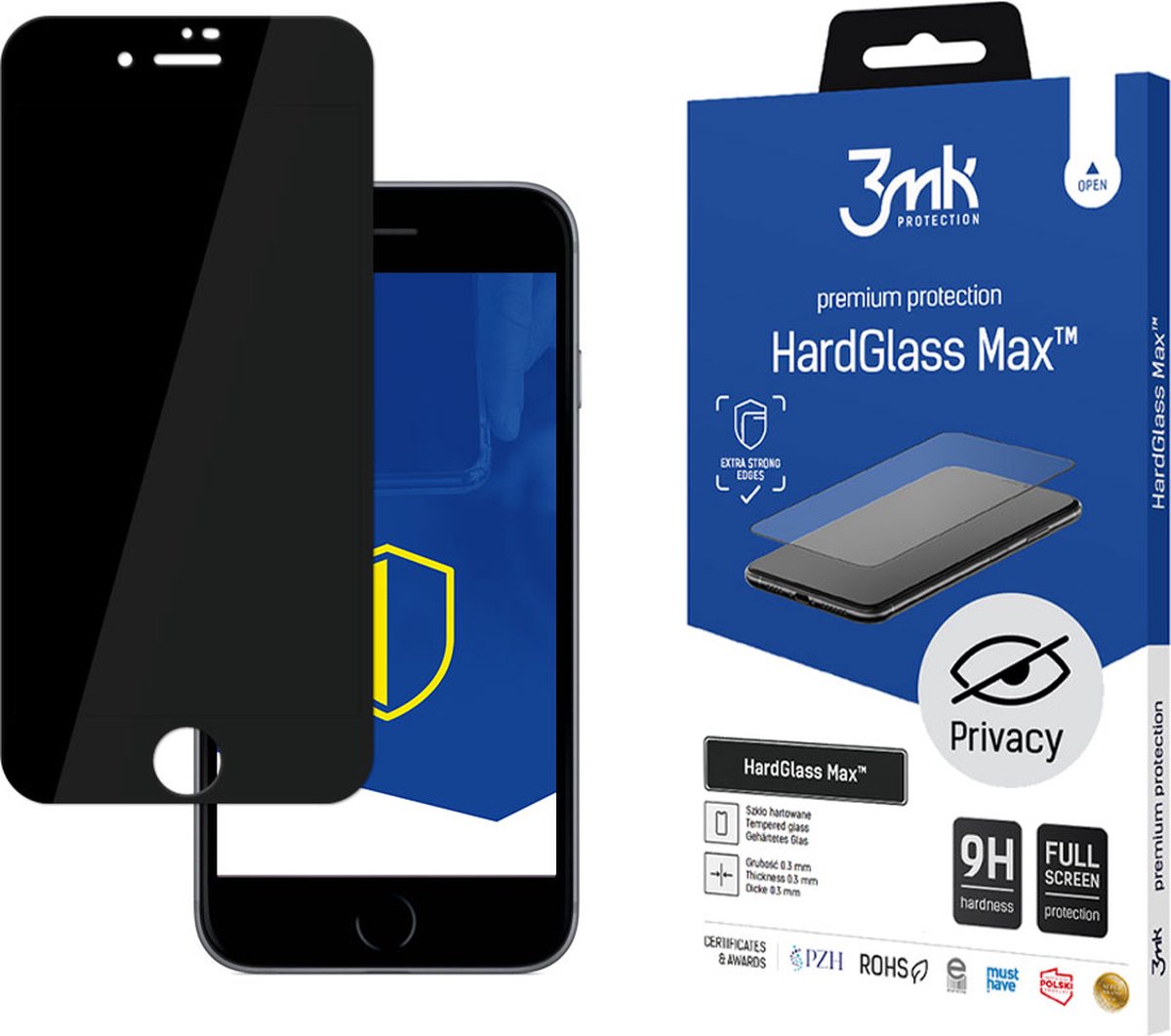 Apple iPhone 8 Black - 3mk HardGlass Max Privacy