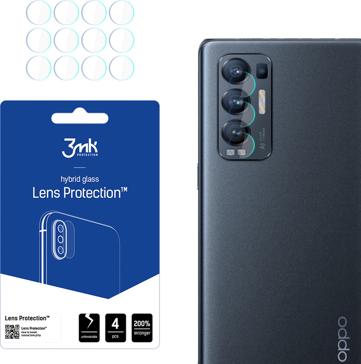 Oppo Find X3 Neo 5G - 3mk Lens Protection