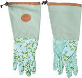 AMFUN Tuinhandschoenen voor dames en heren, ademende rozenhandschoenen met doornbeschermingshandschoen, lange rundleer, werkhandschoenen voor tuin en huishoudelijke taken (L