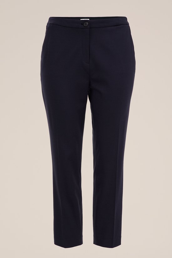 WE Fashion Dames slim fit pantalon met stretch - Curve
