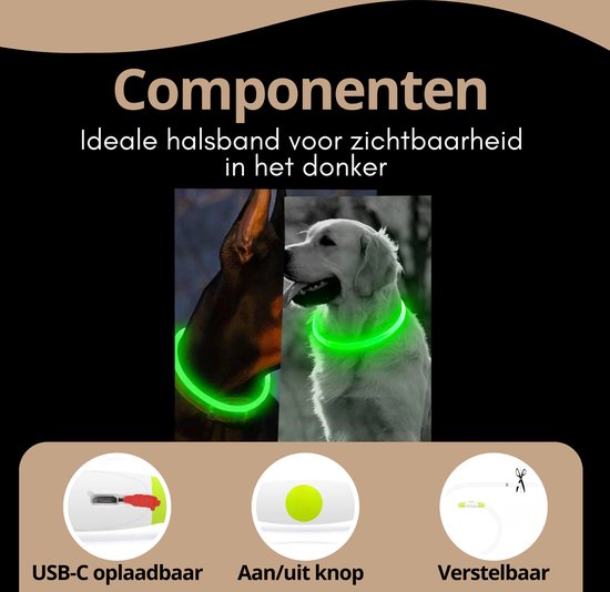 Collier pour chien LED lumineux - Siècle des Lumières de laisse pour chien rechargeable - Colliers d'éclairage pour chien lumineux - Taille unique - Rose