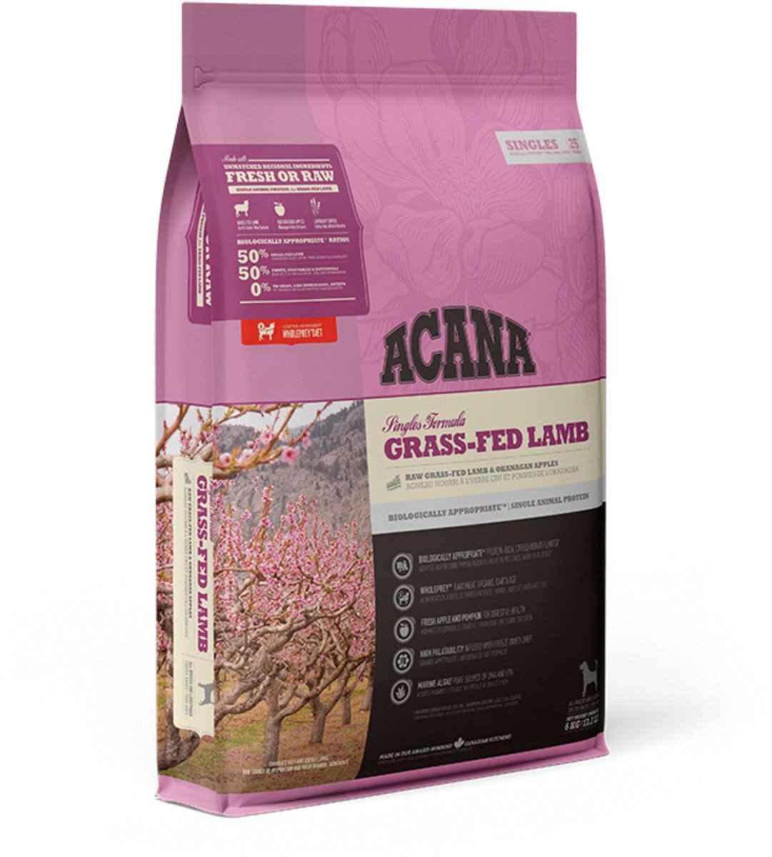 Acana Singles Grass-Fed Lamb hondenvoer 6 kg