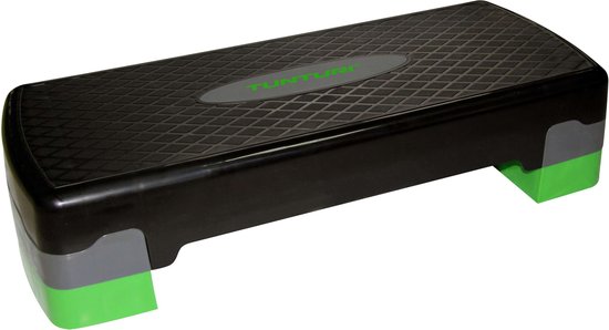 Foto: Tunturi aerobic step easy fitness step verstelbaar aerobics stepper kleur zwart verstelbaar incl gratis fitness app