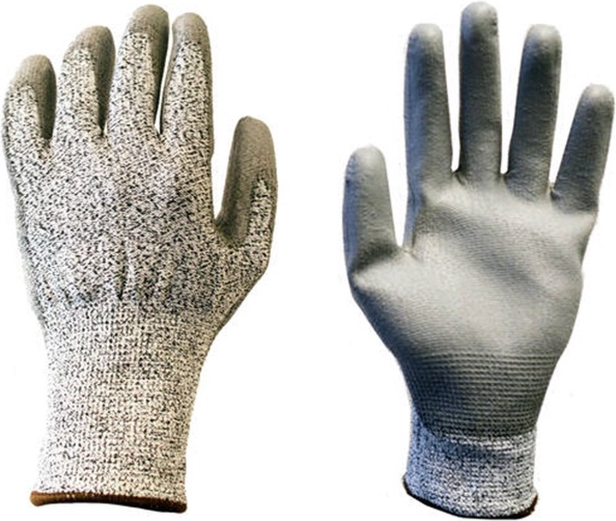 Goedkoopste Polyester handschoenen wit grijze maat 9 nitril coating 1 paar/ per seal