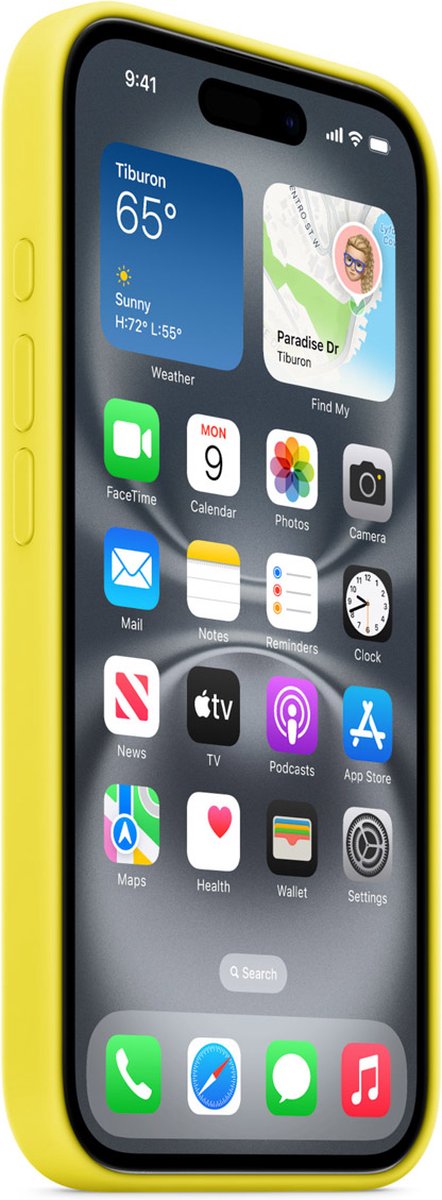 Apple Silicone Backcover MagSafe voor de Apple iPhone 16 Plus - Star Fruit
