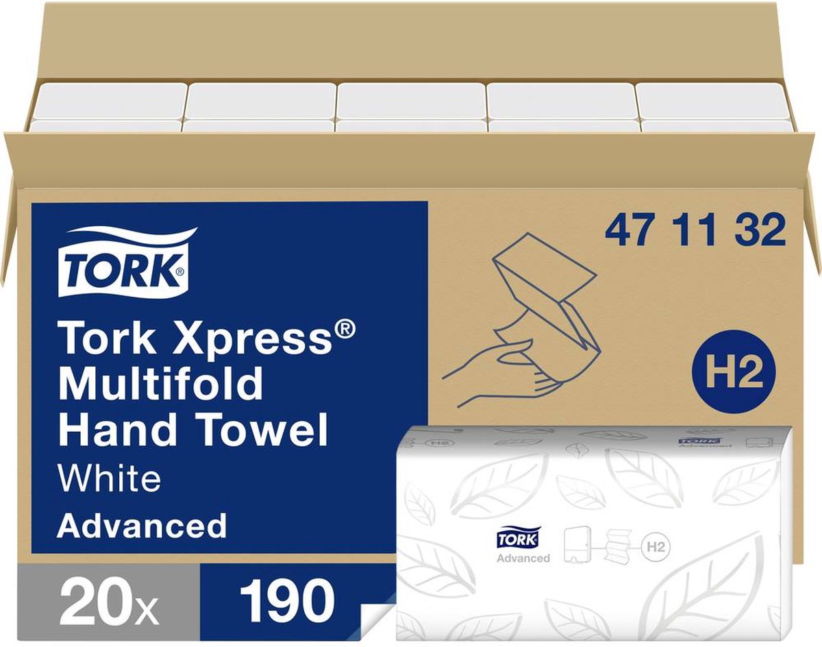 Goedkoopste TORK 471132 Papieren handdoeken (l x b) 23.4 cm x 21.3 cm Wit 1 stuk(s