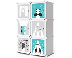 Vicco Andy Kinderplank – 74.5 x 110 cm 6 compartimenten (Panda) Grijs