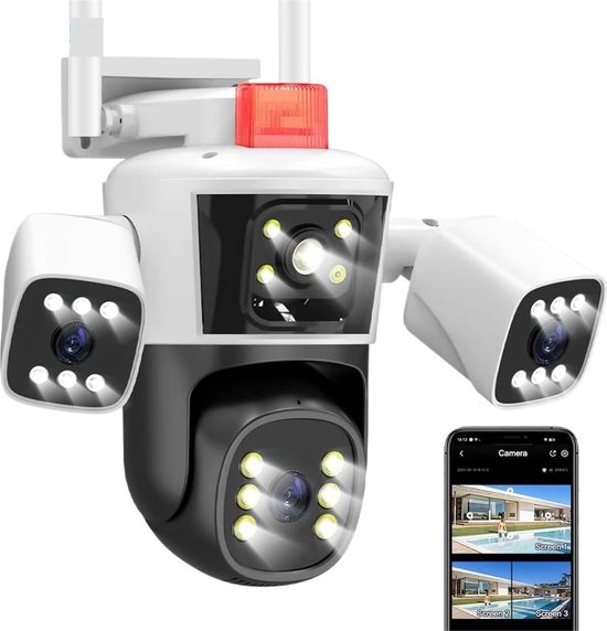 Xcruiser VStarcam Three-Lens Security Camera CS621SR 6MP HD wifi three rotatable lenses crisp color night vision ip camera van Xcruiser — afbeelding 5