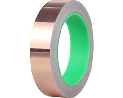 Kopertape - 20 Meter - Slakkentape - Geleidende Tape – Anti Slakken Tape –– Planten Bescherming – EMI Afscherming - Slakkenval