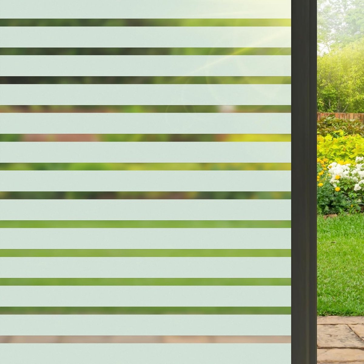 Solacis Privacy Folie Raam - Raamfolie - Folie Raam - Zichtwerend - Anti Inkijk Raamfolie - Must have voor uw privacy! brede streep