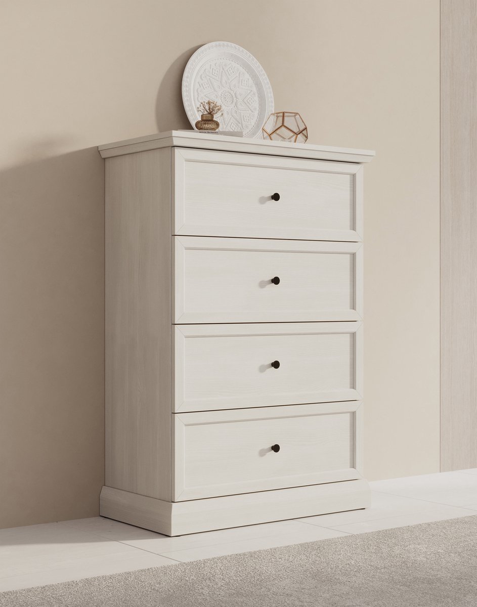 Meubella - Ladekast Leroy - Wit eiken - 75 cm