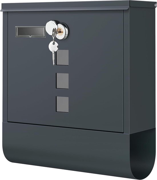 WOLTU BK006sz Post Box, Wall Mount Mailbox With Newspaper Compartment