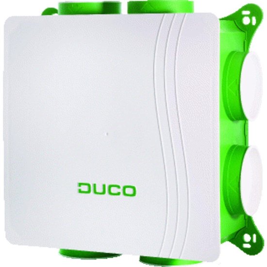DucoBox Silent woonhuisventilator kunststof 480x480x194 mm 400 m³/h afvoercapaciteit 230V 85W