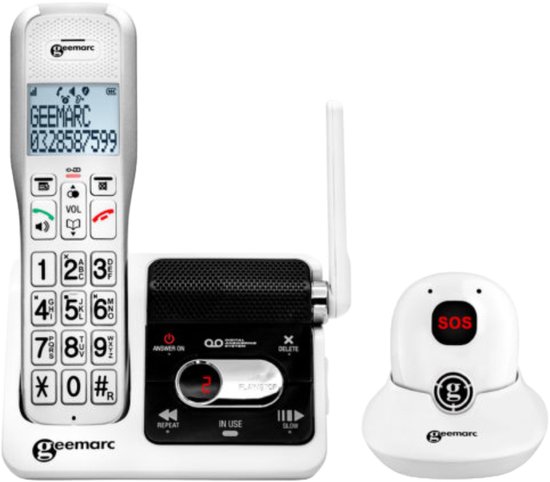 Geemarc Amplidect595 SOS-PRO senioren telefoon met noodknop foto 2