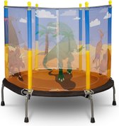 Bol.com Toyz - Kindertrampoline met Veiligheidsnet - Buitenspeelgoed - Dino aanbieding