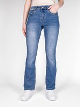 Jeans bouton rouge Babette Mid Stone utilisé Srb4008 pierre utilisé taille femme - W44