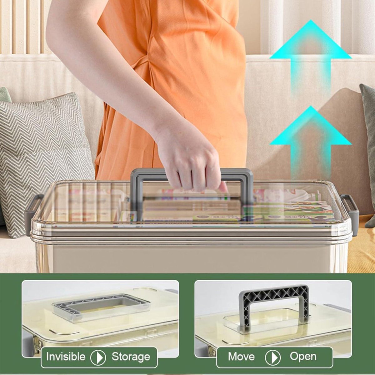 iBox wandbox met kijkvenster en draaggreep – B-SAFETY: 1 x 500 ml 0,9