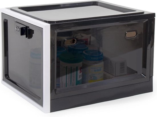 Afsluitbare doos, grote sluitbox voor snack, mobiele telefoon, gevangenis, levensmiddelen en medicijnen en voor het veilig bewaren van voorwerpen thuis, transparant
