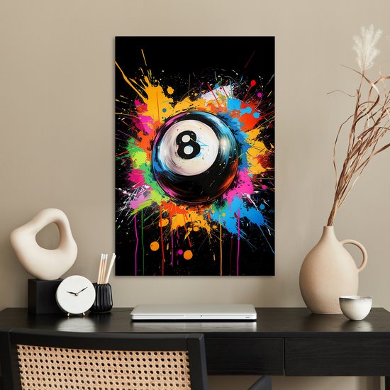 Affiche 40x60 cm - Graffiti - Sport - Boule de Pool - Billard - Posters - Décoration murale pour chambre d'ado - Décoration chambre ado - Accessoires chambre ado