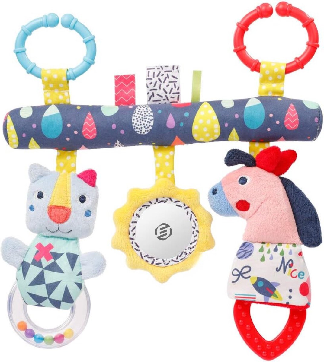 Goedkoopste Equivera Activiteitenkussen - Speelkussen Baby - Tummy Time - Baby Speelgoed - Kraamcadeau - Babyshower Cadeau - Tummy Time Baby - Tummy Time Kussen - Buikkussen Baby
