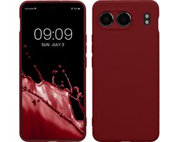 kwmobile coque de téléphone adaptée à OnePlus Nord 4 5G - Coque pour smartphone - Découpe précise pour appareil photo - En rouge vin