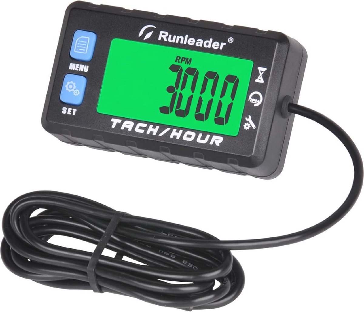 Digitale Toerentalmeter voor Kleine Motoren met Groot LCD-Display en Toerentalwaarschuwing